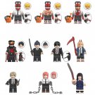 10pcs Chainsaw Man minifigures set Denji Makima Power Samurai Sword Gun Devil