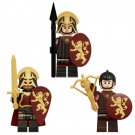 3pcs Game of Thrones the Lannister Infantry Soldiers Minifigures Accessories