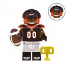 Football Player Bengals Super Bowl NFL Rugby Players Minifigures Accessories