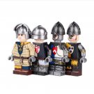 4pcs Wars of the Roses Englishmen Minifigures Weapons and Accessories