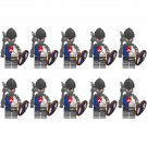10pcs Wars of the Roses Englishmen Hammer Shield Soldiers Minifigures