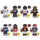 8pcs Football Players NFL Super Bowl Patriots Colts Bears Seahawks Minifigures