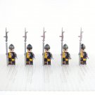 5pcs Wars of the Roses England House of Lancaster Pikeman Minifigures Set