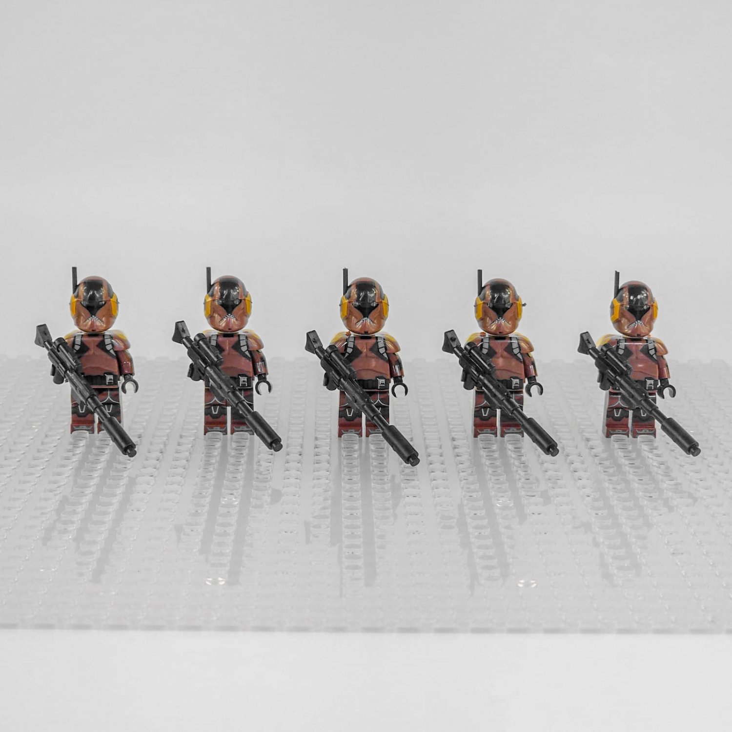 5pcs Star Wars Desert Special ops trooper Minifigures Weapons and Accessories