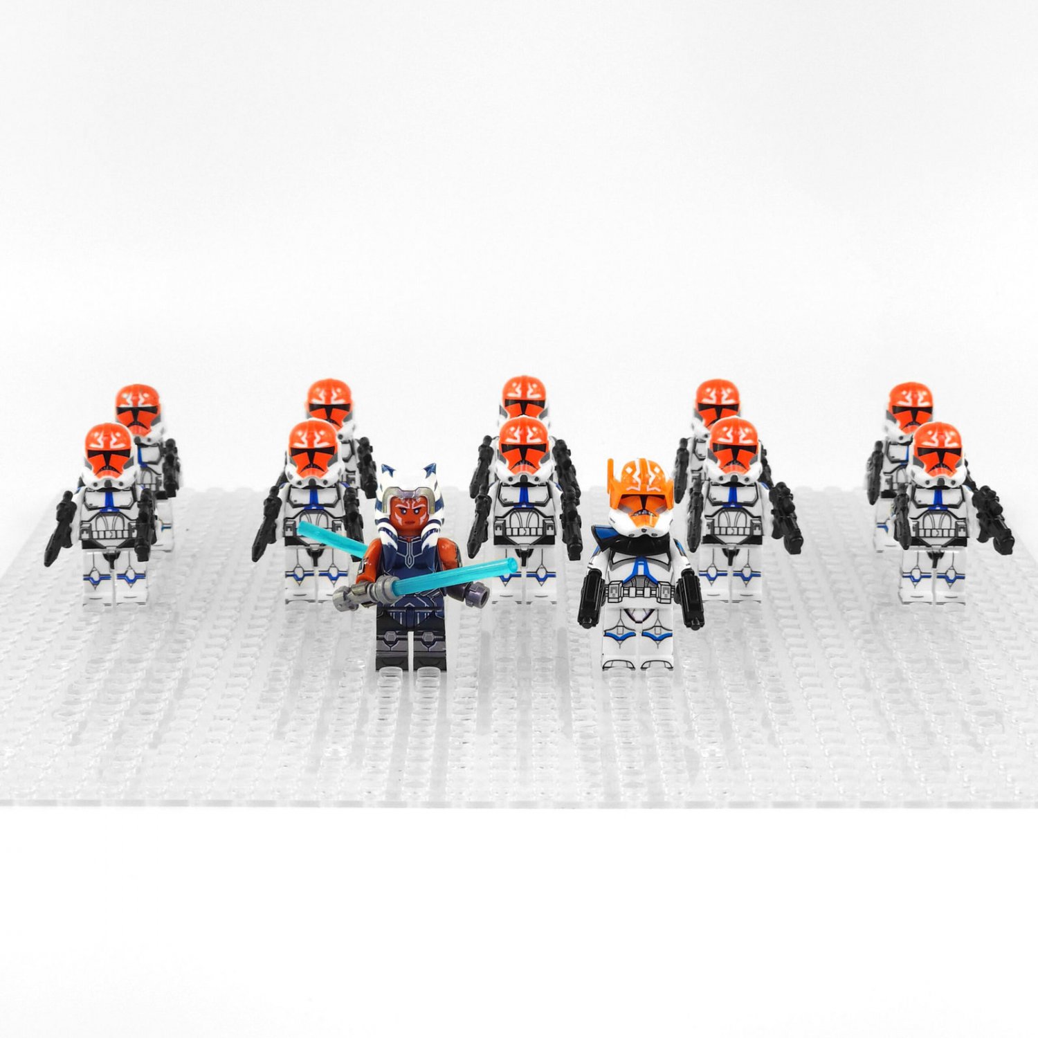 12pcs Star Wars 332nd Company Ahsoka Commander Vaughn Minifigures Accessories