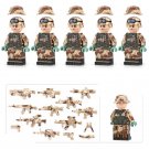 5pcs US Army Marine Corps Camouflage Soldiers Minifigures Accessories