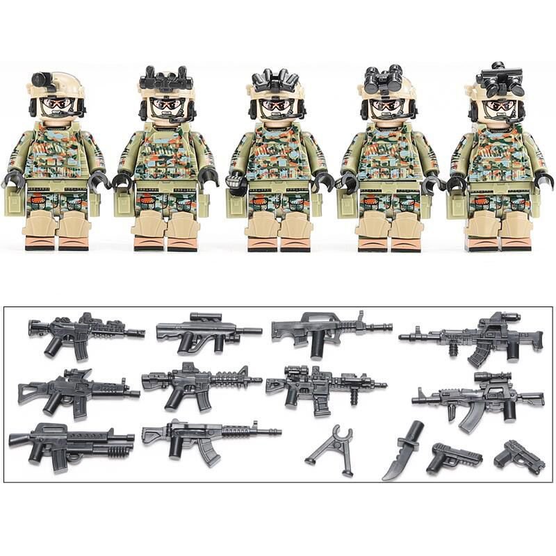 5pcs German Special Forces Kommando Spezialkrafte KSK Minifigures Accessories