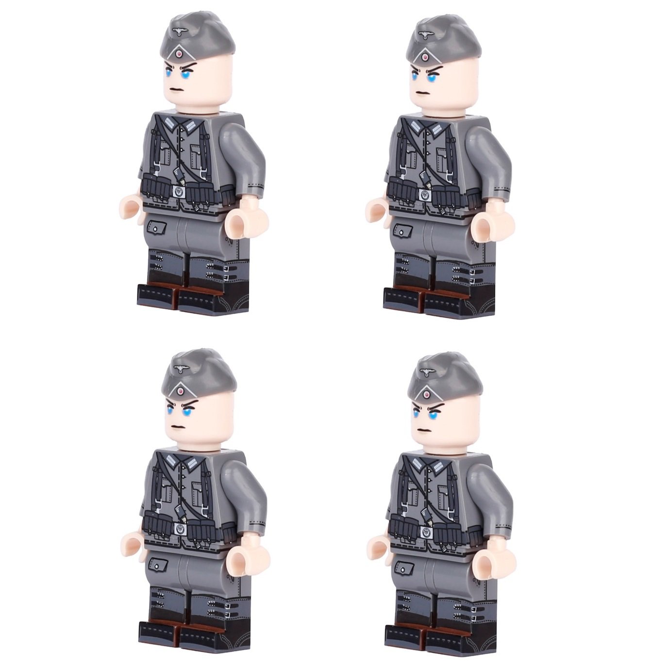 4pcs WW2 German Schutze Regular German infantry Minifigures Accessories