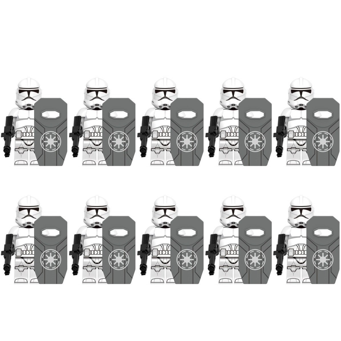 10pcs Star Wars The Bad Batch Wilco's Clone troopers Minifigures Accessories
