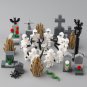 Halloween Party Graveyard Tombstone Skeleton Soldiers Minifigures Accessories