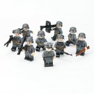 9pcs WW2 German 1st Infantry Division Officer soldiers Minifigures Accessories