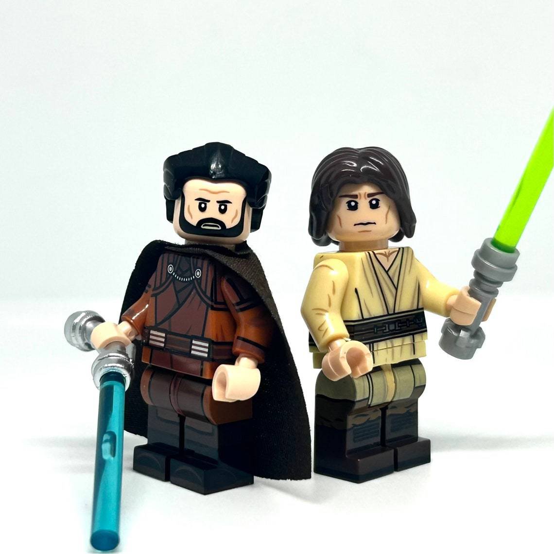 2pcs Jedi Count Dooku and Qui-Gon Jinn Minifigures Star Wars Tales of the Jedi