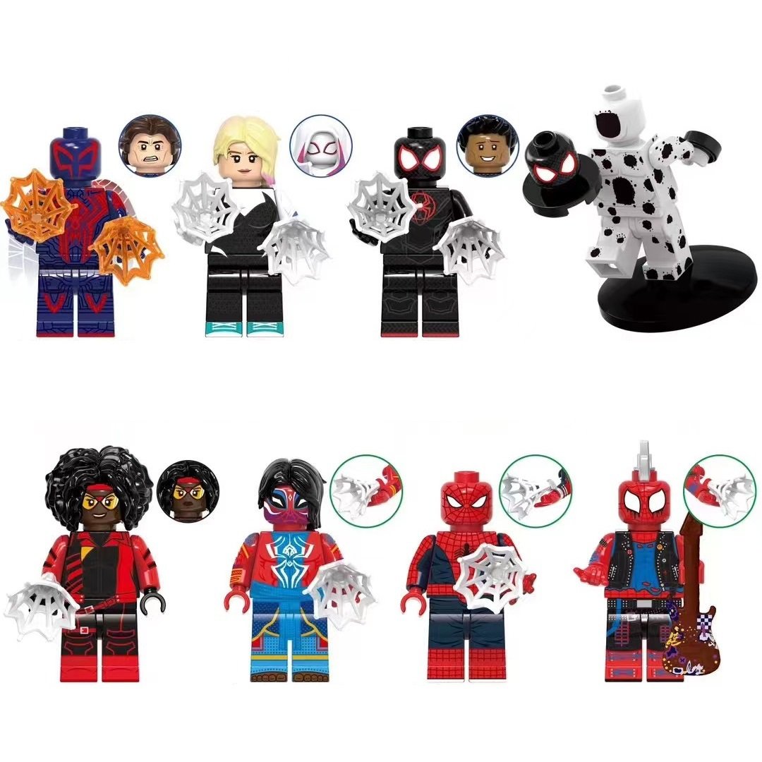 8pcs Spider-Man Across the Spider-Verse Minifigures Set Miles Morales The Spot