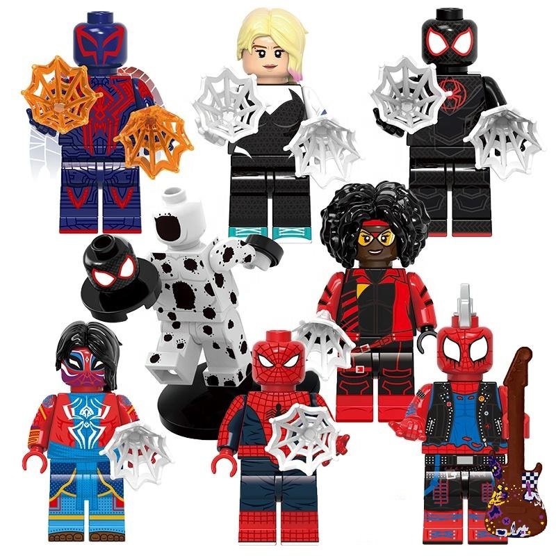 8pcs Spider-Man Across the Spider-Verse Miles Gwen Stacy The Spot Minifigures