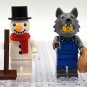 6pcs Nutcracker Snowman Turkey Dragon Reindeer Wolf Costume Minifigures Set