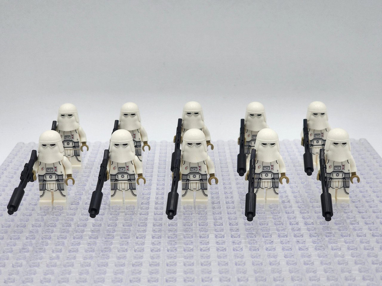 10pcs Star Wars Imperial Snowtroopers Minifigures Weapons and Accessories