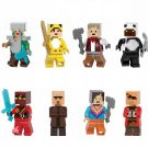 8pcs Minecraft Explorer Ocelot Farmer Kai Villager Llama Herder Minifigures