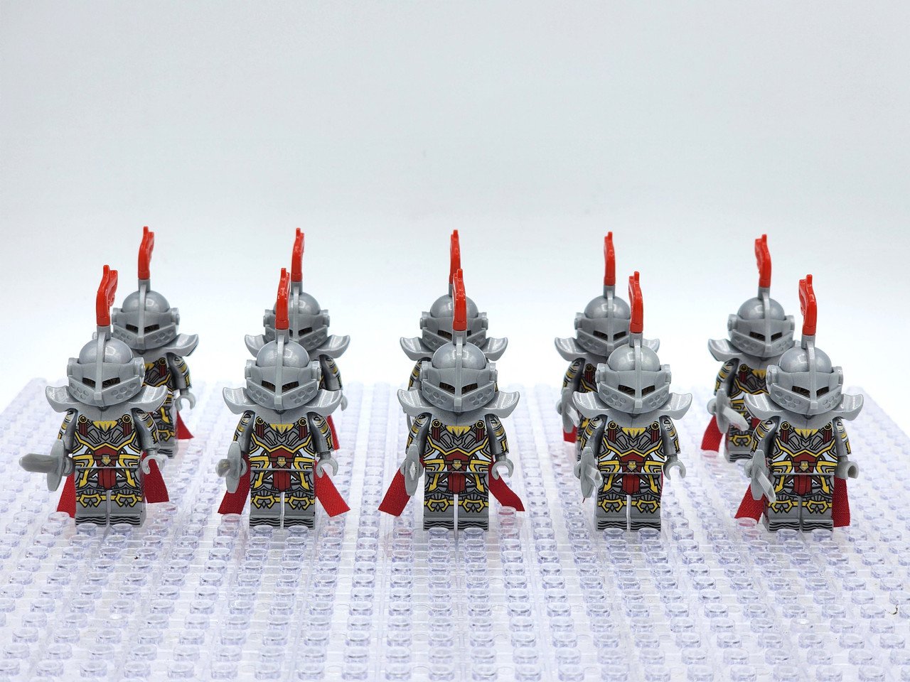 10pcs Crusades Empire Heavy knights Minifigures Weapons Accessories