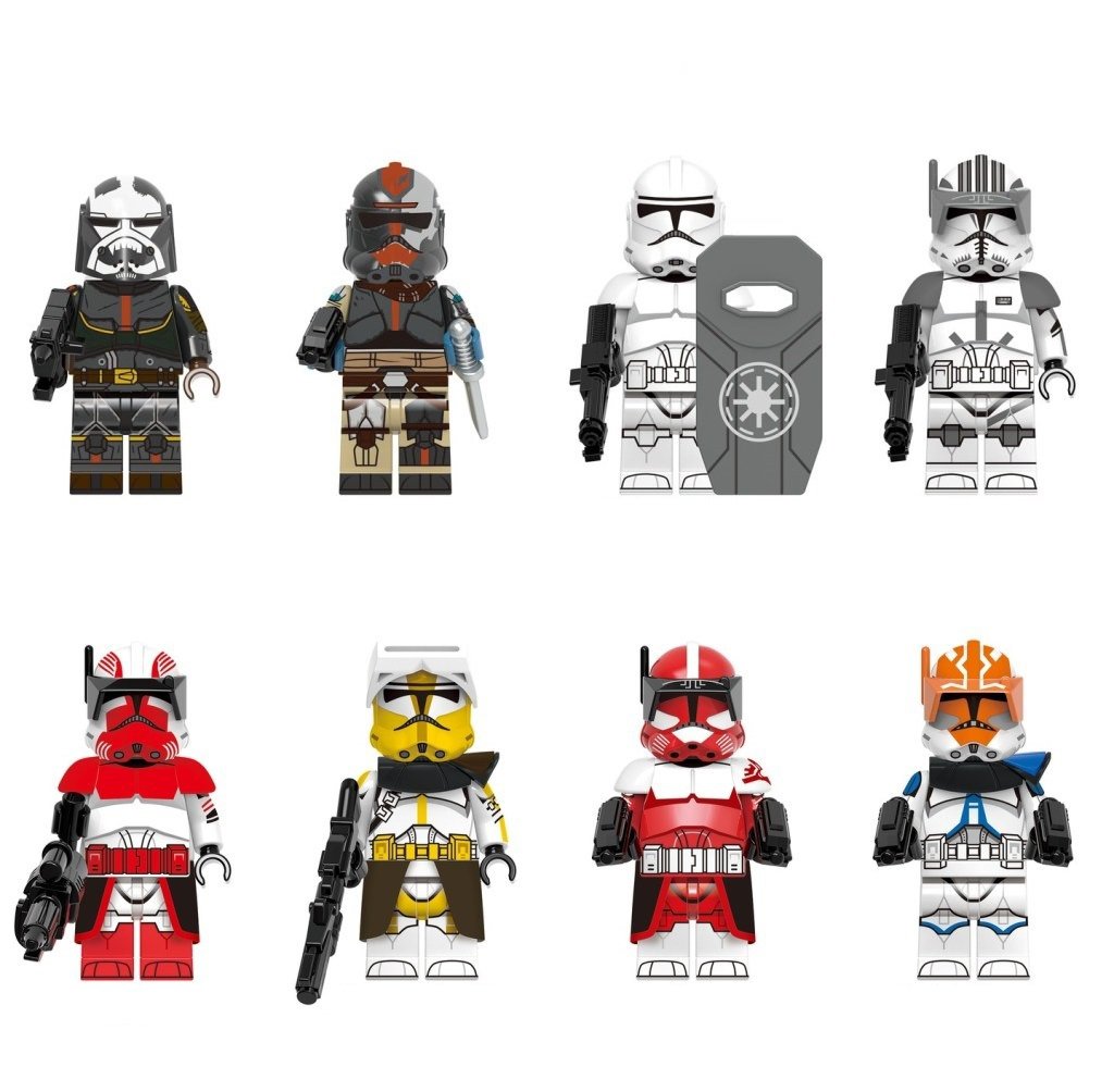 8pcs Star Wars The Bad Batch 2 Minifigures Set Commander Cody Bly Thorn Fox