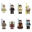 8pcs Star Wars Tales of the Jedi Minifigures set Weapons Accessories