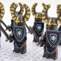 10pcs Crusades Lionheart Knights Heavy Armor Minifigures Weapons Accessories