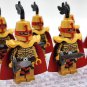 10pcs Crusades Knights Golden Armor Minifigures Weapons Accessories