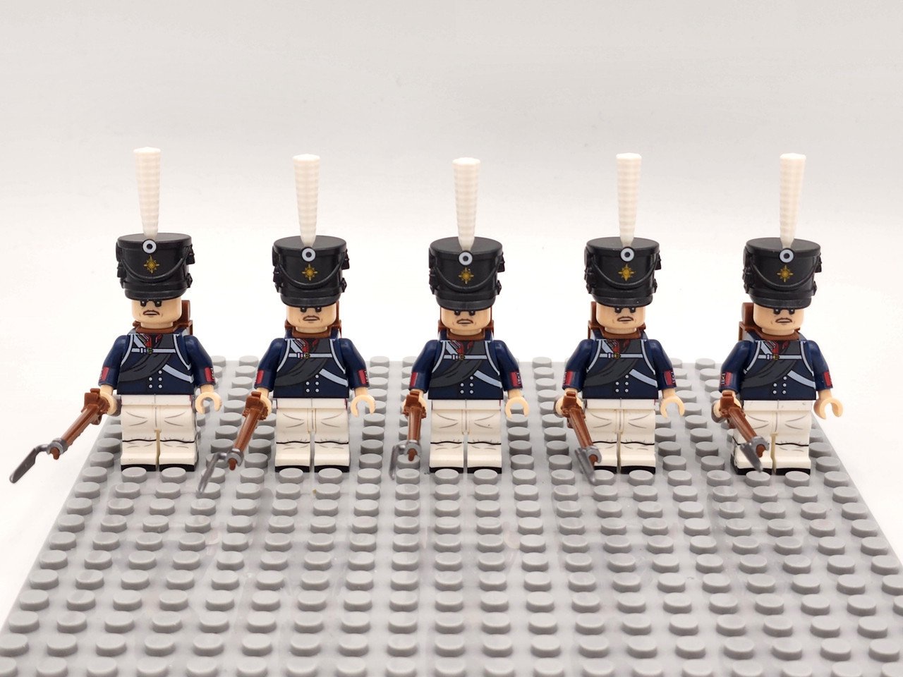 5pcs Napoleonic Wars Prussian Grenadier Infantry Minifigures Set