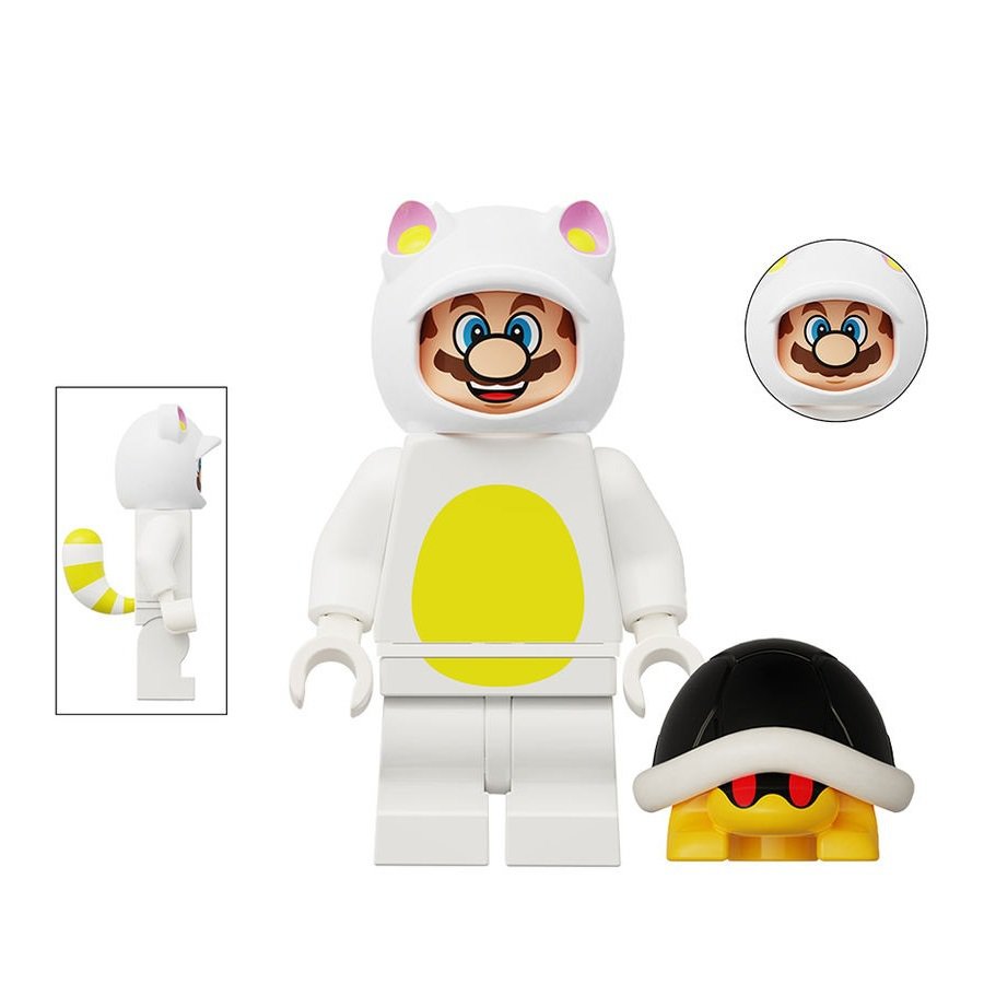 White Tanooki Mario Minifigures Super Mario Brothers