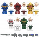 5pcs Warhammer 40K Ultramarines Blood Angels White Scars Minifigures Accessories