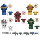 5pcs Warhammer 40K Minifigures Set Imperial Fists Dark Angels Ultramarines