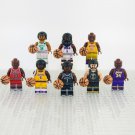 8pcs NBA Basketball Players Minifigures Set Kobe Curry Jordan Durant Harden