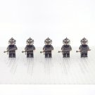 5pcs Medieval England House of Lancaster Swordsman Minifigures Accessories