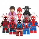 8pcs Spider-Man Noir Spinneret Peter B. Parker Scarlet Spider Minifigures Set