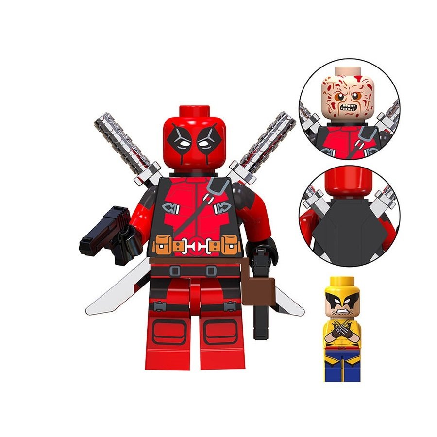 Deadpool Wolverine Minifigures Weapons and Accessories