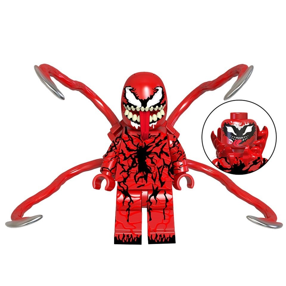 Carnage Symbiote Marvel Venom Minifigures Weapons and Accessories