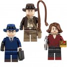 3pcs Indiana Jones Helena Shaw Major Arnold Toht Minifigures Accessories