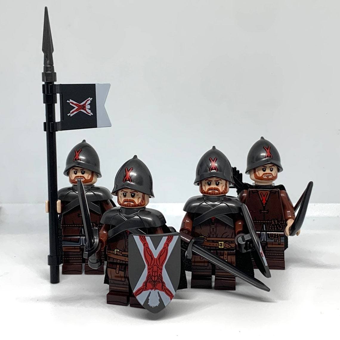 4pcs House Bolton the Dreadfort Army Game of Thrones Minifigures Set