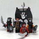 4pcs The Lord of the Rings Uruk-Hai Warriors Minifigures Set