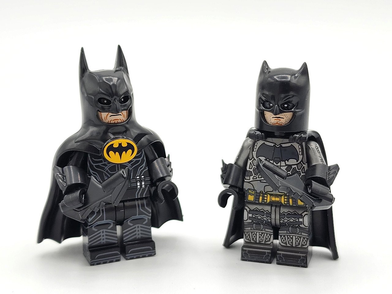 2pcs The Flash Ben Affleck and Michael Keaton Batman Minifigures Set