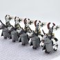 10pcs Mounted Teutonic Knights Armored Warhorse Minifigures Set