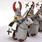 10pcs Mounted Teutonic Knights Armored Warhorse Minifigures Set