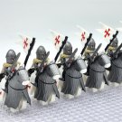 10pcs Mounted Knights Templar Armored Warhorse Minifigures Set