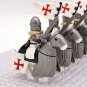 10pcs Mounted Knights Templar Armored Warhorse Minifigures Set
