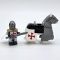 10pcs Mounted Knights Templar Armored Warhorse Minifigures Set
