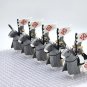 10pcs Mounted Knights of the Holy Sepulchre Armored Warhorse Minifigures Set