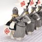 10pcs Mounted Knights of the Holy Sepulchre Armored Warhorse Minifigures Set
