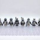 8pcs Star Wars 104th Battalion Wolfpack Squad Clone troopers Minifigures Set