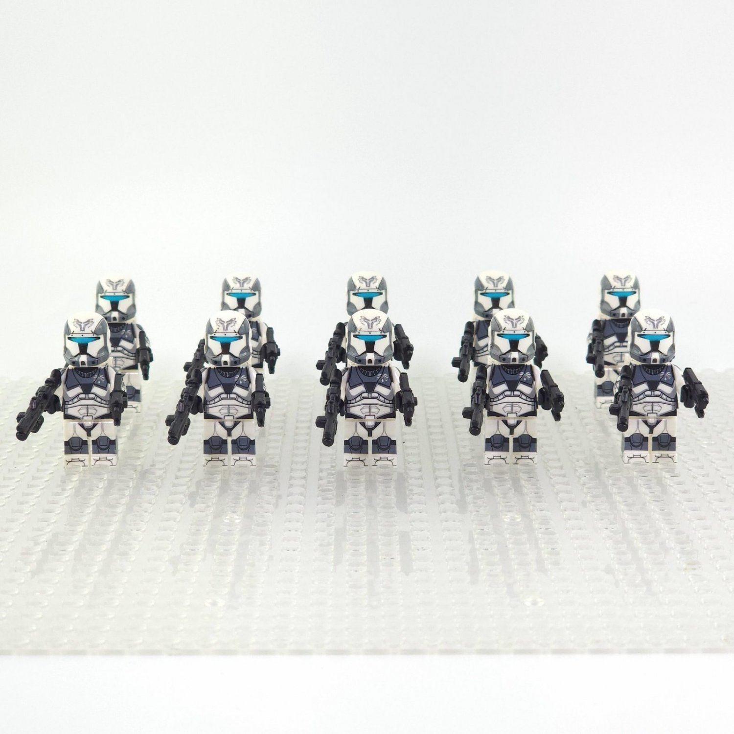 10pcs Star Wars Republic Commando 104th Wolfpack Squad Minifigures Set