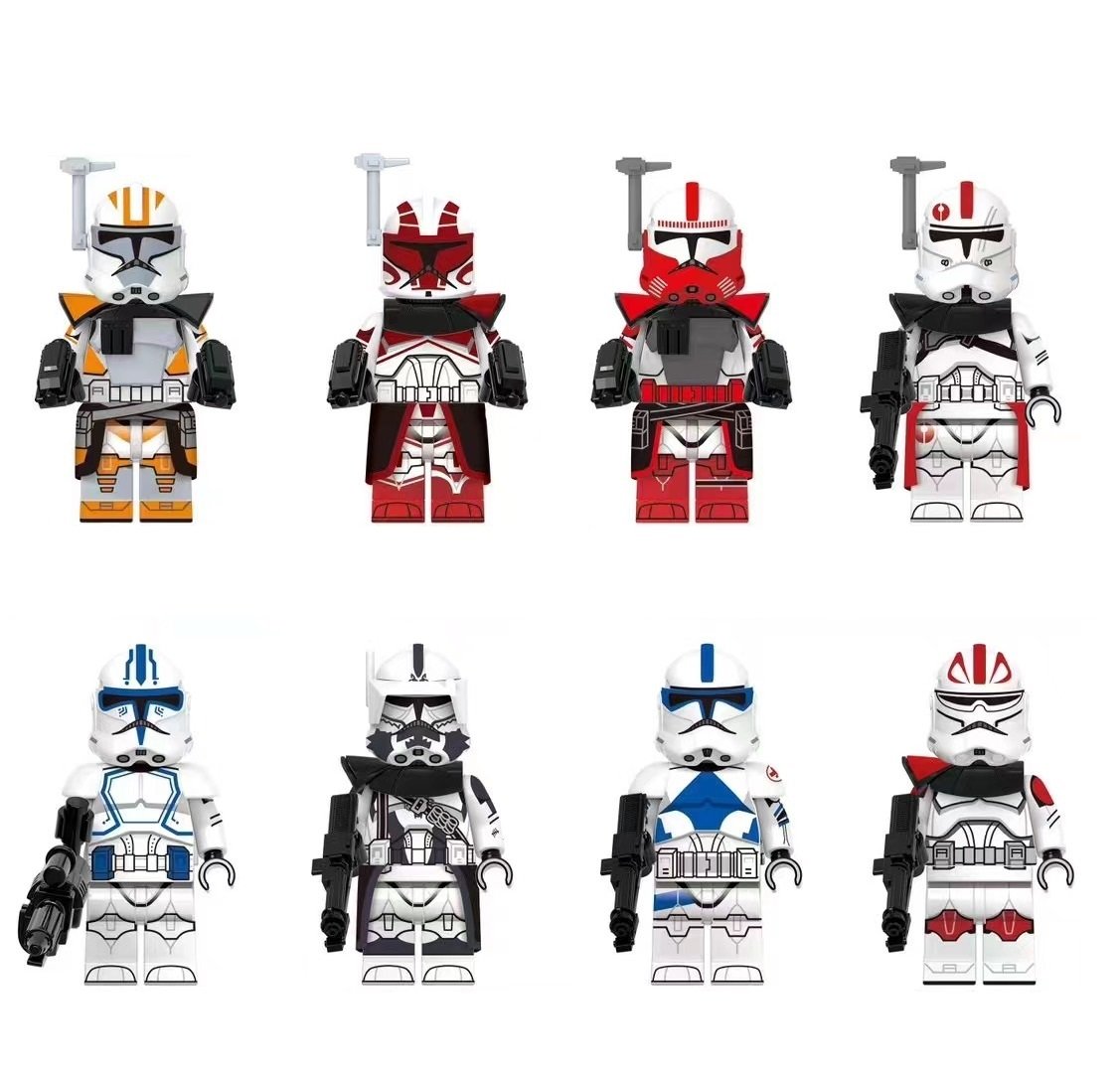8pcs Star Wars ARC troopers Captain Fordo Keeli Wolfpack Minifigures Set