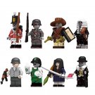 8pcs Horror Series Zombies Wehrmacht Judge Capitalist Waiter Minifigures Set